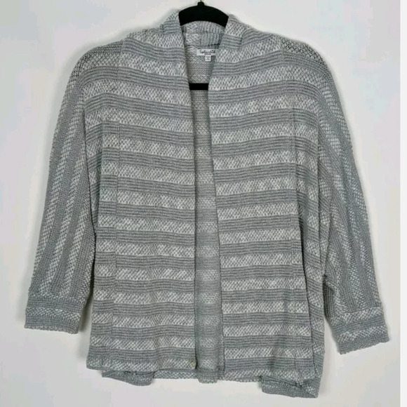 Splendid Graphite Sierra Striped Knit Cardigan Top - Picture 8 of 11